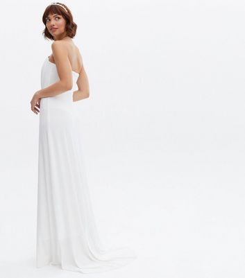 Tfnc bandeau best sale maxi bridesmaid dress