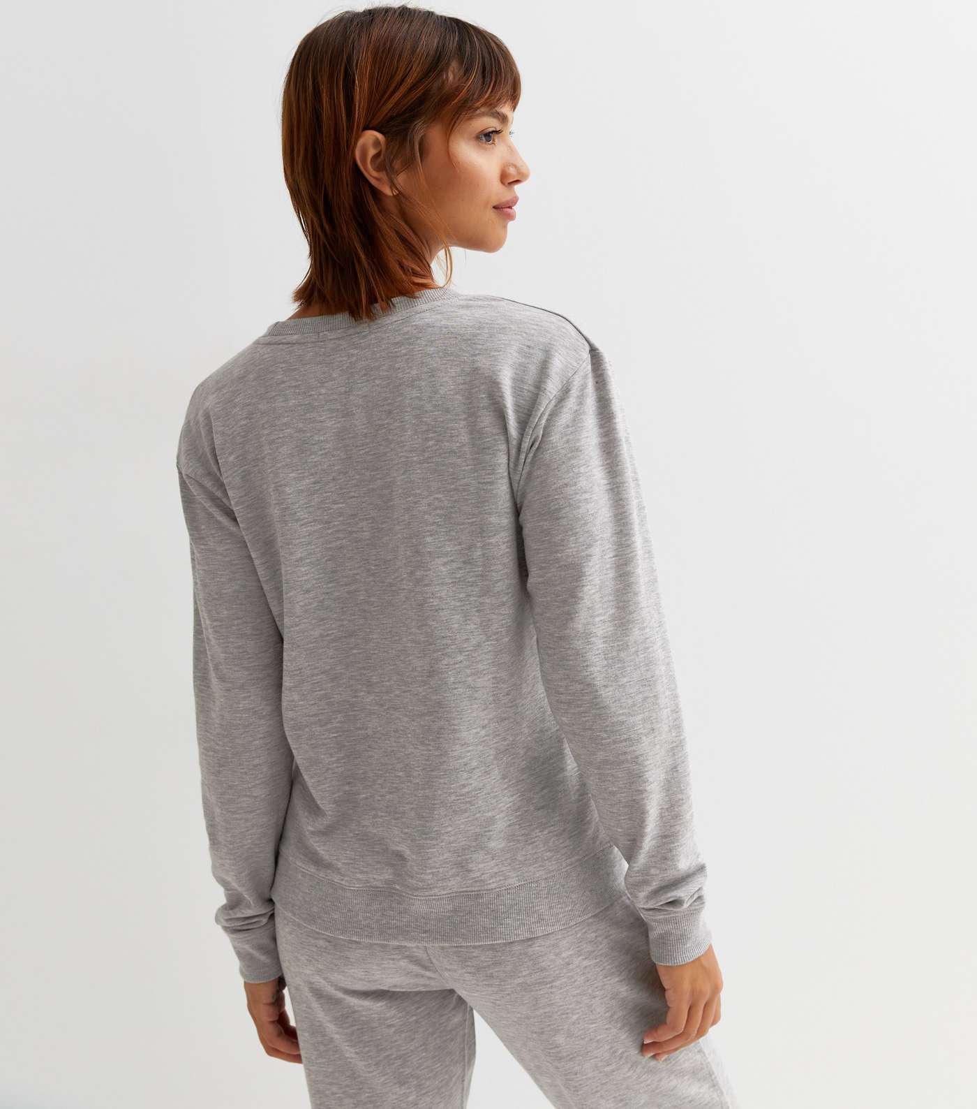 Grey Sequin Amour Logo Lounge Sweatshirt Image 4
