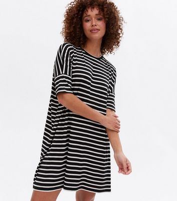 Striped oversized outlet t shirt dress