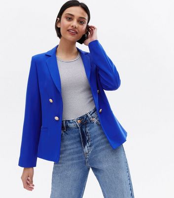 Click to view product details and reviews for Bright Blue Utility Blazer New Look.