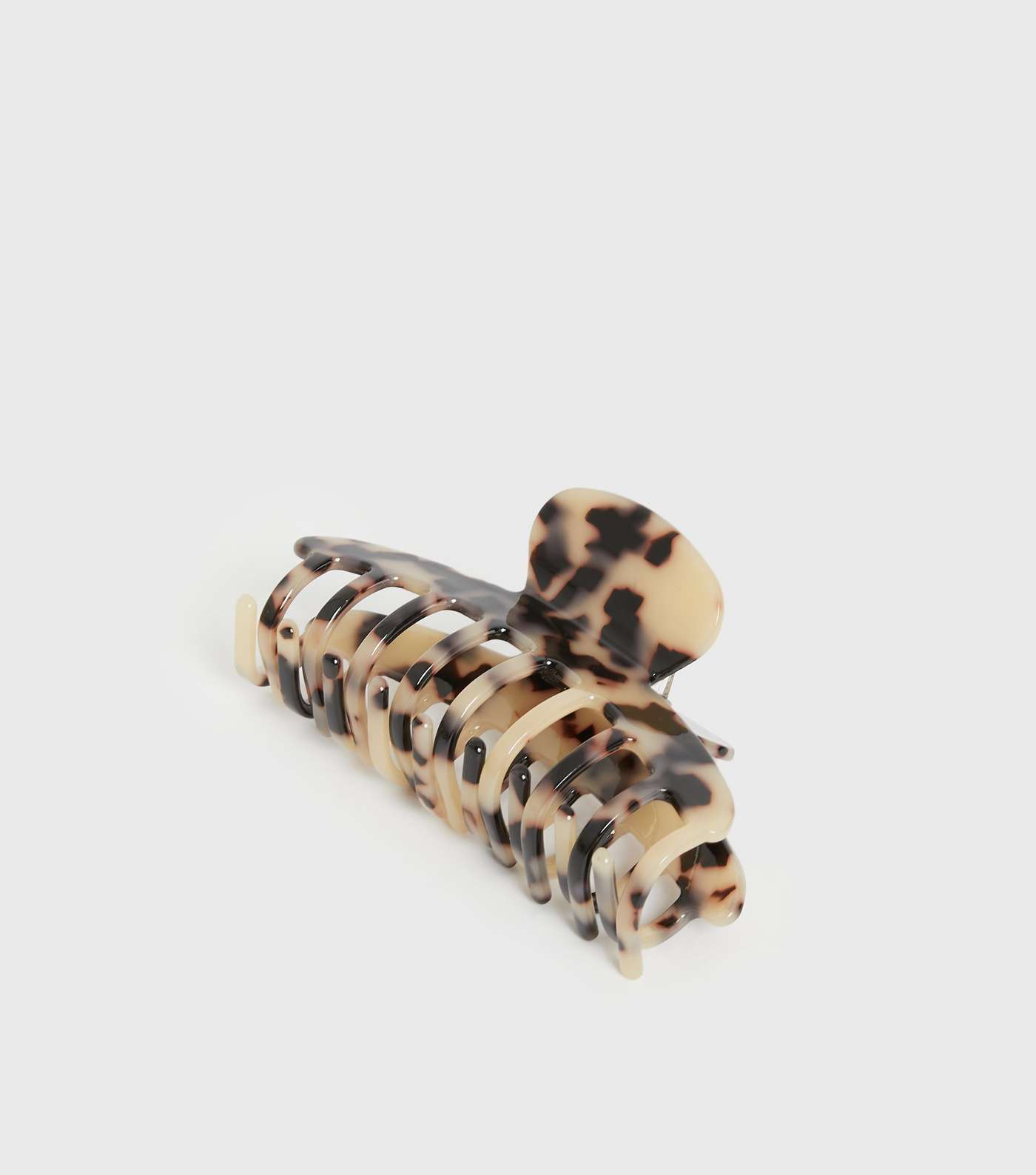 Stone Leopard Print Resin Claw Clip