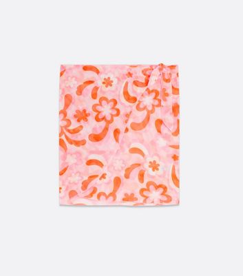 Click to view product details and reviews for Na Kd Pink Floral Mini Wrap Sarong New Look.