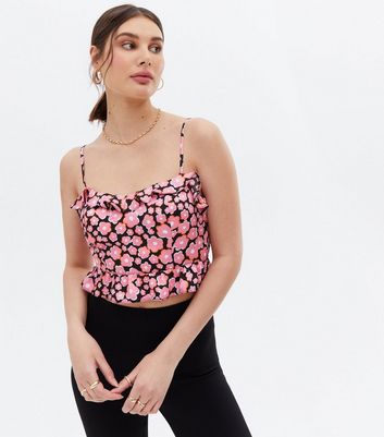 Black floral on sale cami top