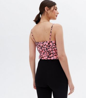 Black floral deals cami top