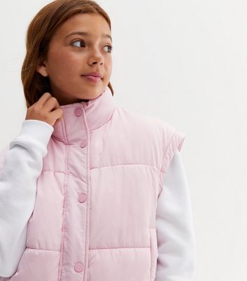 Girls sale pink gilet