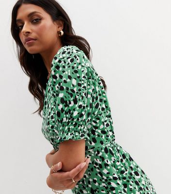 Matalan green leopard print hot sale dress