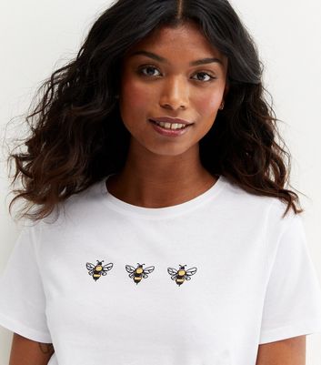 Damen Bekleidung White 3 Bee Short Sleeve T-Shirt