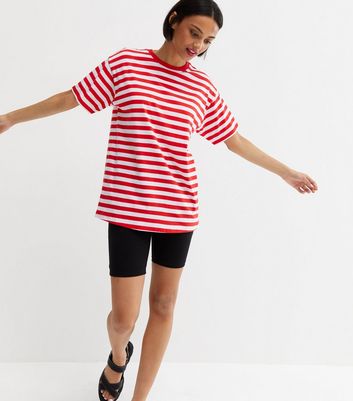 Striped red store t shirt