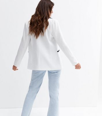 Click to view product details and reviews for Cameo Rose White Tipped Blazer New Look.