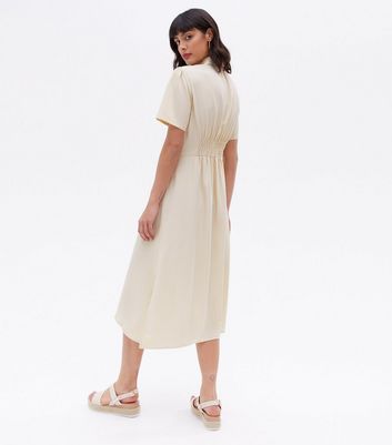 Cameo Rose Stone Shirred Waist Midi 
