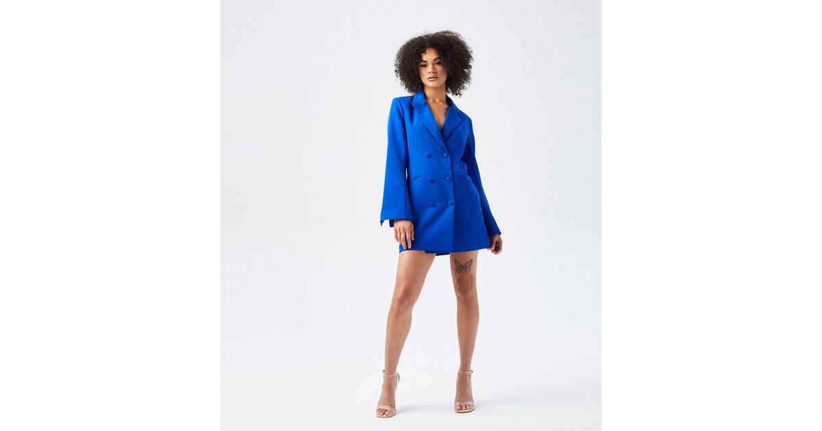 Urban Bliss Blue Flared Sleeve Mini Blazer Dress | New Look Urban Bliss Blue Flared Sleeve Mini Blazer Dress | New Look