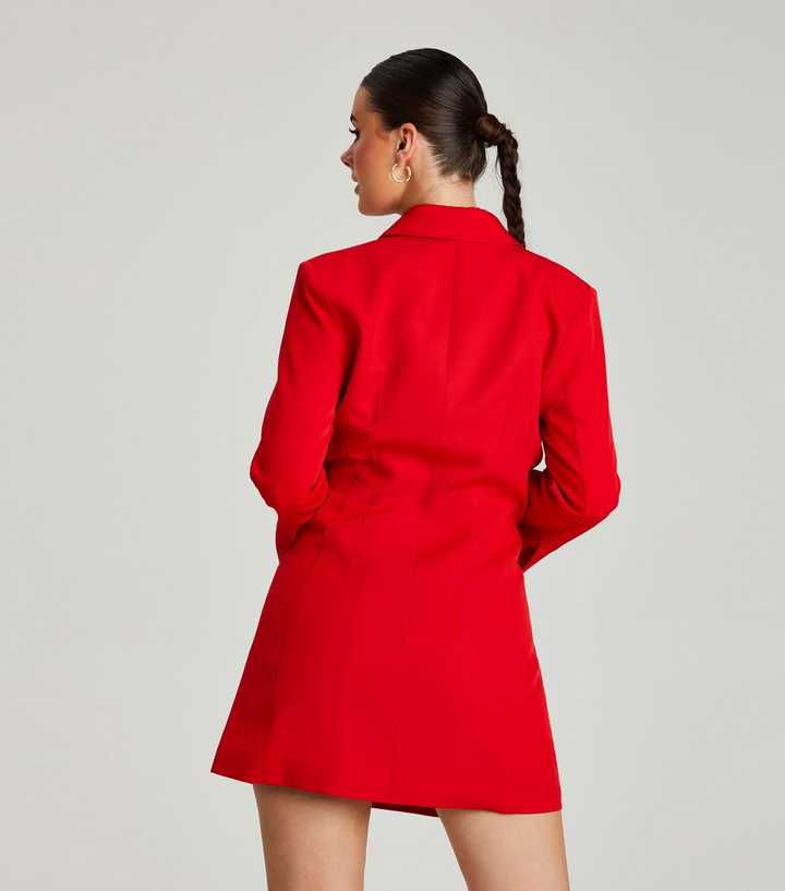 strapless open back dress Diablo Red Tuxedo Blazer – Elegant Fit with Stretch Comfort – SUITBAE.COM main image 0