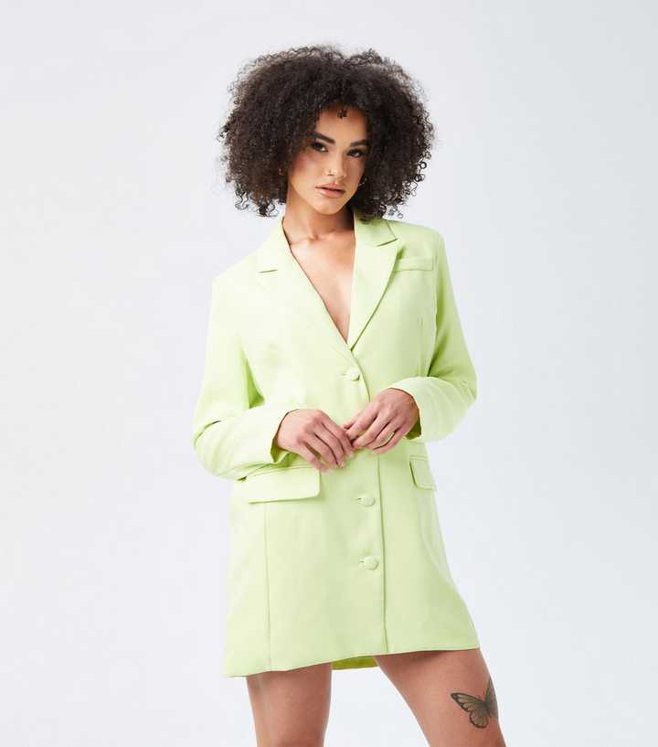Urban Bliss Light Green Oversized Mini Blazer Dress