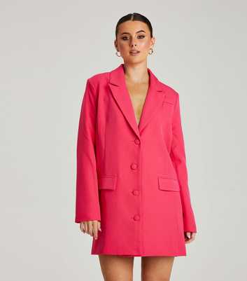 Urban Bliss Bright Pink Oversized Mini Blazer Dress
