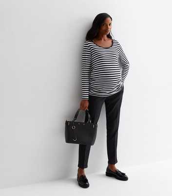 Maternity Black Over Bump Slim Stretch Trousers
