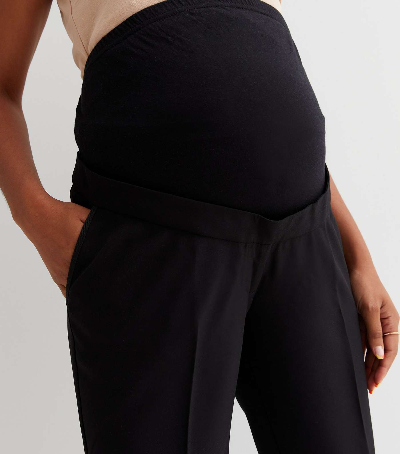 Maternity Black Over Bump Slim Fit Trousers Image 2