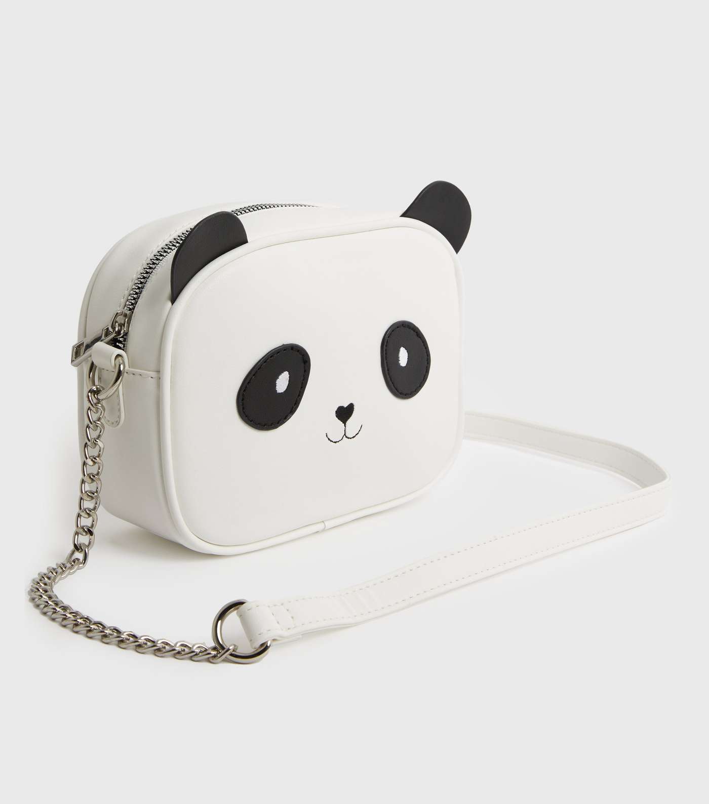 Girls White Panda Cross Body Bag Image 3