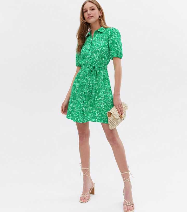 green leopard dress new look Pleated Dress New Look Leopard Dress Midi Wrap Dress New Look Dresses Animal Print Pleated Dress