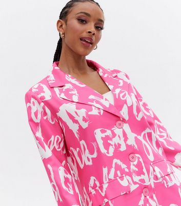 Cameo Rose Pink Graffiti Oversized 