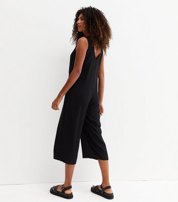 Cropped store linen jumpsuit