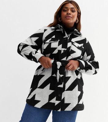 new look dogtooth coat