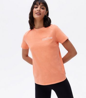 Click to view product details and reviews for Bright Orange Overdyed Beverly Hills Logo T Shirt New Look.