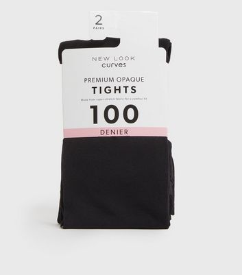 Curves Black 100 Denier Premium Opaque Tights New Look