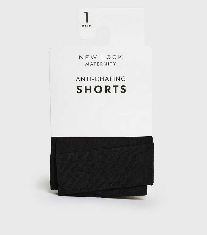 Maternity Black 80 Denier Thigh Length Anti Chafing Shorts