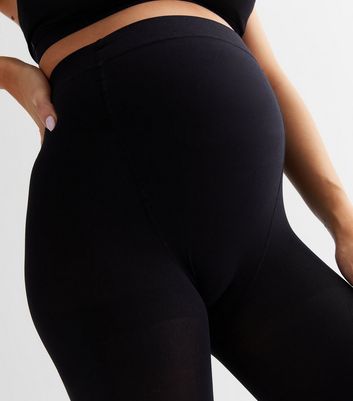 Maternity Black 80 Denier Thigh Length Anti Chafing Shorts New Look