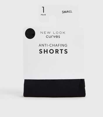 Curves Black Thigh Length Anti-Chafing Shorts