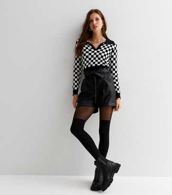 Black Mock Suspender Fashion Tights