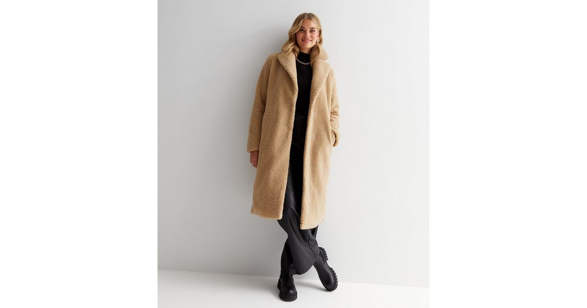 Long Tall Sally Womens Tall Teddy Coat Tall Camel Coat Long Tall
