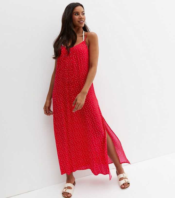 hm beach dress HEYCHIC Lumi Red Sweetheart Maxi Dress, AU 6