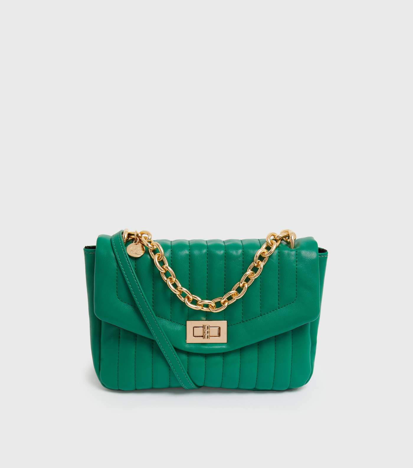 Green Quilted Cross Body Bag