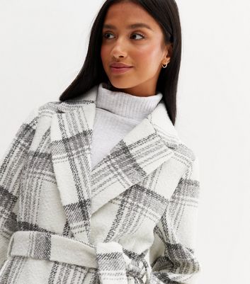 Lipsy check shop wrap coat