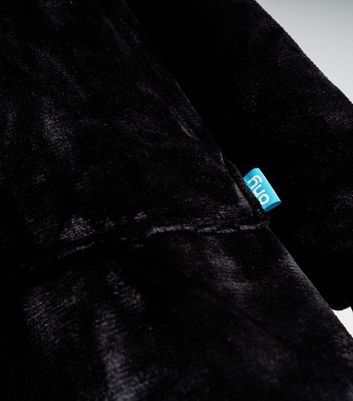ONY Black Fleece Oversized Unisex Blanket Hoodie New Look