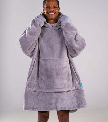 ONY Pale Grey Fleece Oversized Unisex Blanket Hoodie
