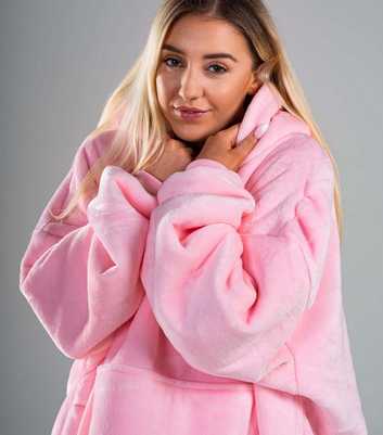 ONY Pale Pink Fleece Oversized Unisex Blanket Hoodie