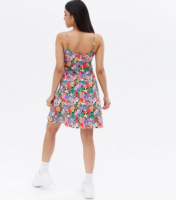 Click to view product details and reviews for Only Red Floral Ruched Strappy Mini Dress New Look.