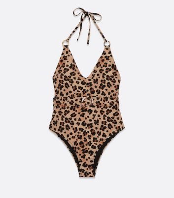 new look leopard print swimsuit