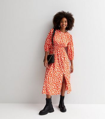 printed crepe dress