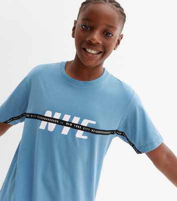 Boys Blue NYC Tape Stripe Logo T-Shirt