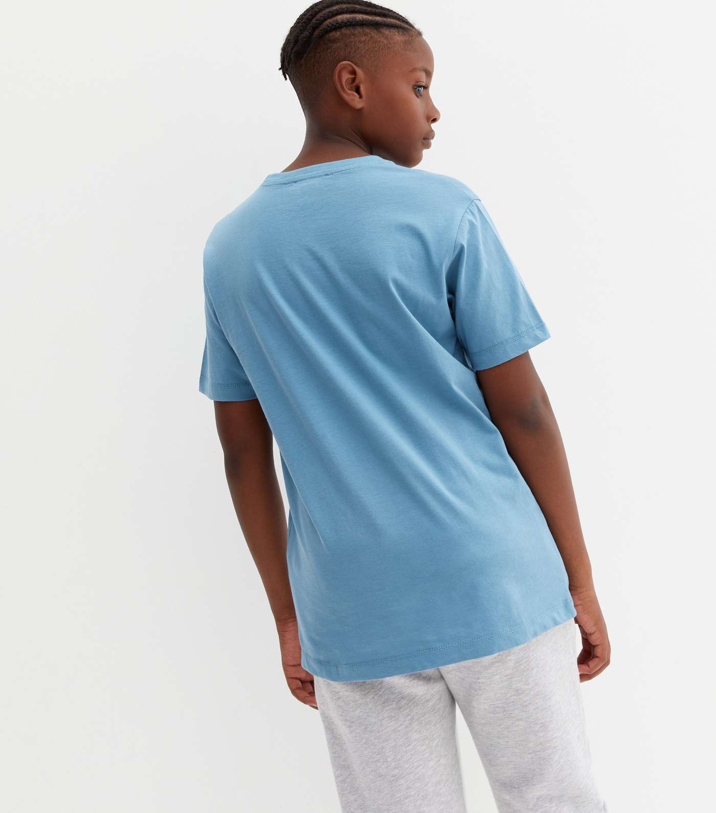 Boys Blue NYC Tape Stripe Logo T-Shirt Image 4