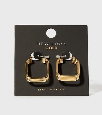 Real on sale square earrings