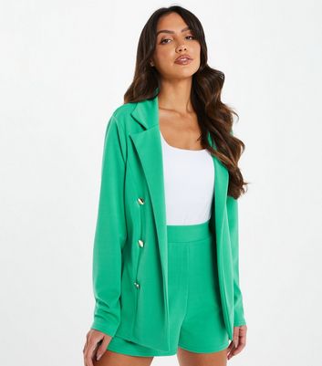 QUIZ Green Double Breasted Blazer | New 