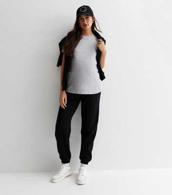 Maternity Grey Crew Neck T-Shirt