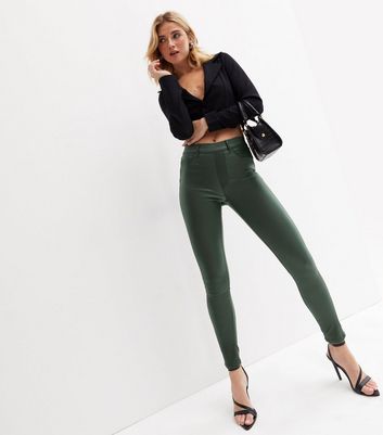 Ladies New Look Emilee Jeggings Khaki Stretch Denim - Size 6/ Lift And  Shape