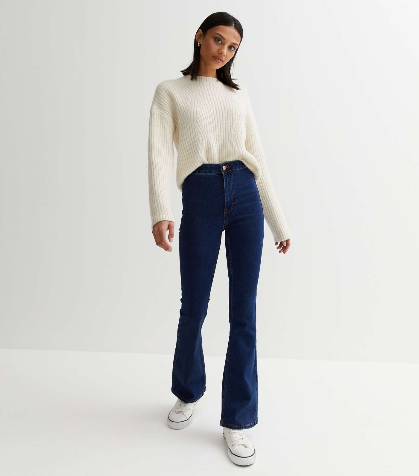 Blue Mid Rise Flared Brooke Jeans Image 2