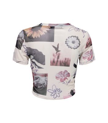 Click to view product details and reviews for Neon Nylon White Collage Crop T Shirt New Look.