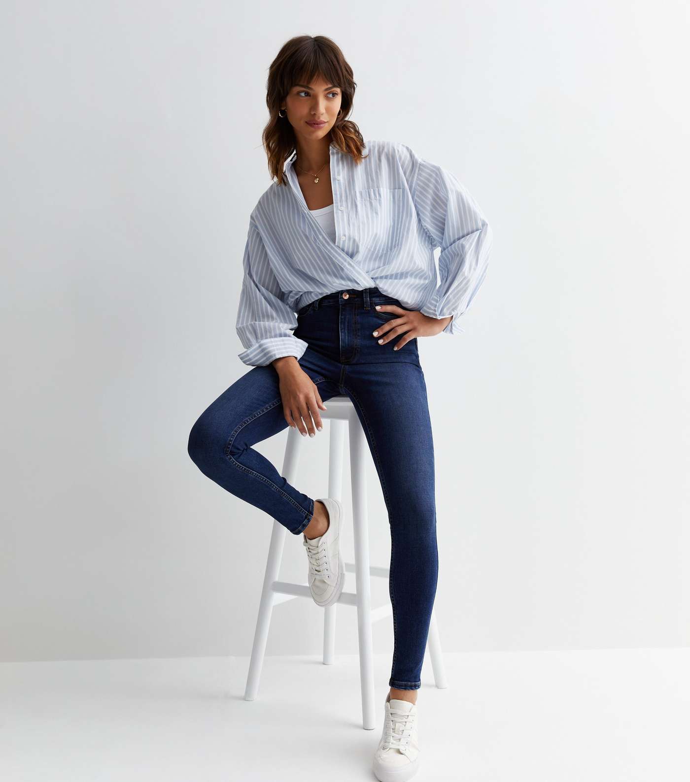Navy Lift & Shape Jenna Skinny Jeans Image 2